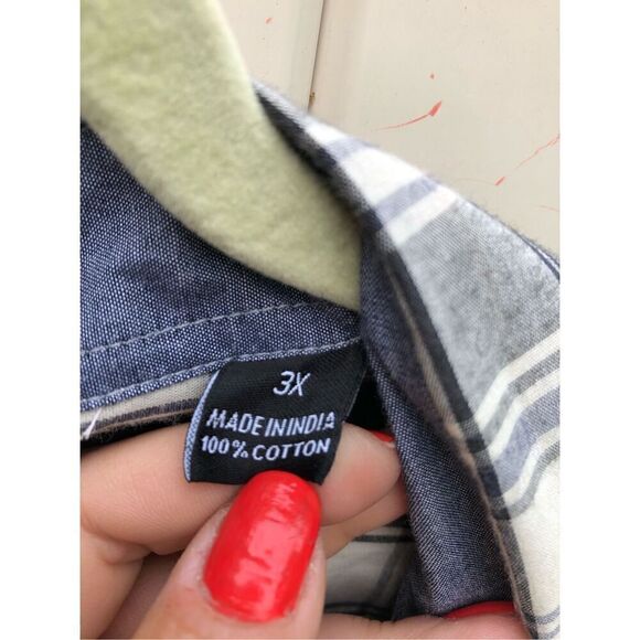 Steve’s Jeans Size XXL (2XL) Plaid Short Sleeve Button Up - Picture 4 of 4